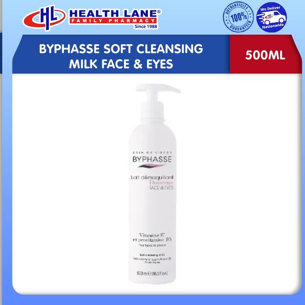 BYPHASSE SOFT CLEANSING SUSU MUKA & EYES (500ML)